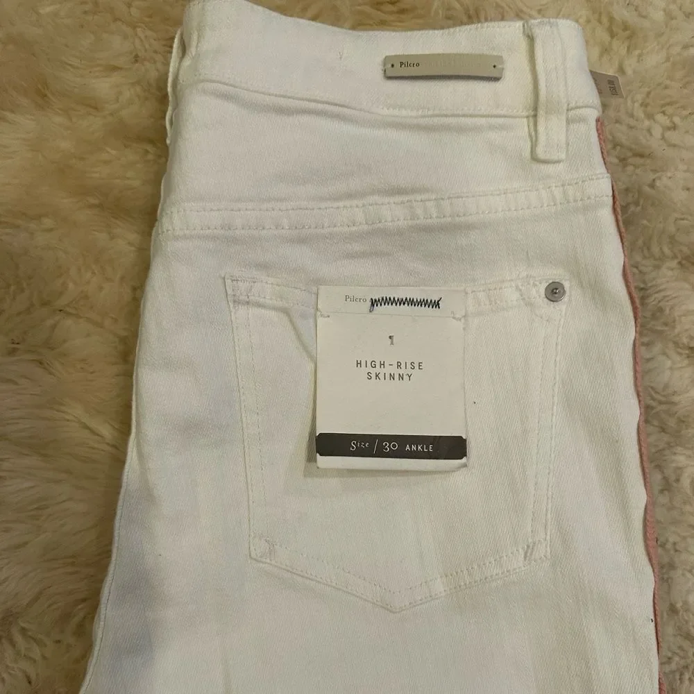 Anthropologie Skinny White Jeans NWT